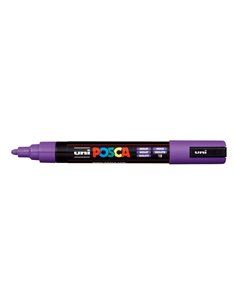Posca PC-5M Marqueur de Pintura - Pointe de Bala 1.8-2.5mm - Encre Base al Eau - Résistant à la Luz - No Permanent - Couleur Vio