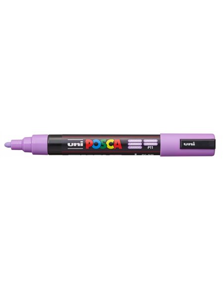 Posca PC-5M Marqueur de Pintura - Pointe de Bala 1.8-2.5mm - Encre Base al Eau - Résistant à la Luz - No Permanent - Couleur Lav