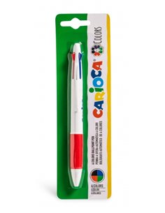 Carioca Stylo à bille de 4 Couleurs - Stylo à bille Avec Pointe de Esfera Automatico - 4 Couleurs en un Solo Stylo à bille - Poi