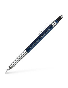 Faber-Castell TK-Fine Vario L Portaminas HB 0.7mm - Avec Goma de Borrar - Clip de Metal - Couleur Bleu