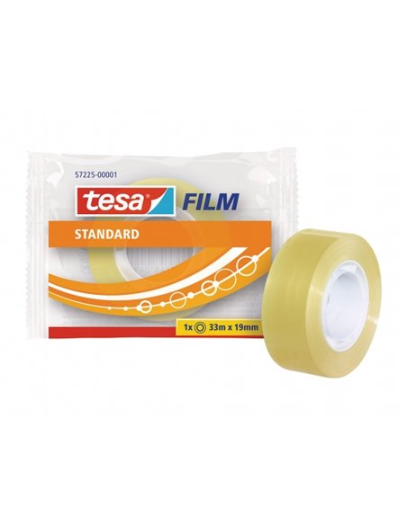 Tesa Tesafilm Standard Ruban Autoadhesiva Transparent 19mmx33m - Buena Adherencia et Haute résistance à la Luz UV - Sans PVC