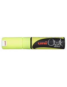 Uni-ball PWE-8K Marqueur de Tiza Liquida - Pointe Biselada 8mm - Borrado en Humedo - Résistant à la Lluvia et Exteriores - Coule