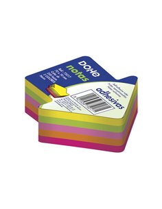 Dohe Cubo de 250 Notas Reposicionables Avec Forma de Flecha - Taille 70x70mm - Papier de 75gr - Idéal Pour Bureau et École - Cou