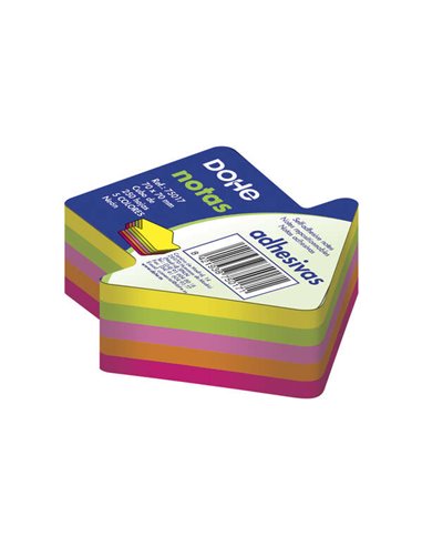 Dohe Cubo de 250 Notas Reposicionables Avec Forma de Flecha - Taille 70x70mm - Papier de 75gr - Idéal Pour Bureau et École - Cou