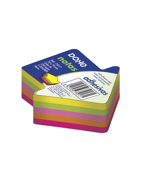 Dohe Cubo de 250 Notas Reposicionables Avec Forma de Flecha - Taille 70x70mm - Papier de 75gr - Idéal Pour Bureau et École - Cou