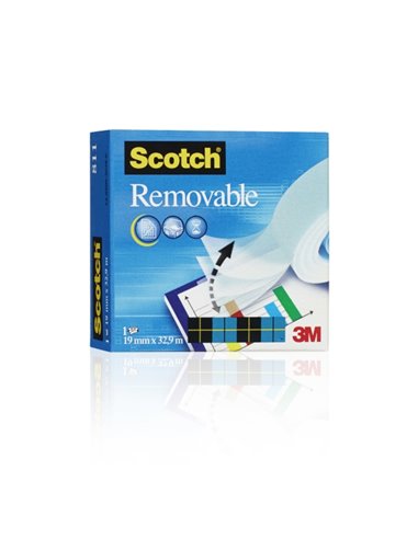 Scotch Magic Reutilizable Ruban Adhesiva Invisible Reutilizable 19mm x 33m - Adhésif Removible - Transparent