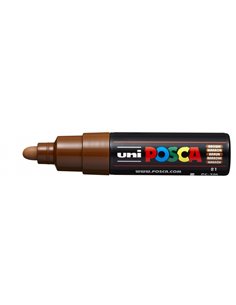 Posca PC-7M Marqueur de Pintura - Pointe de Bala 4.5-5.5mm - Encre Base al Eau - Résistant à la Luz - Couleur Marron