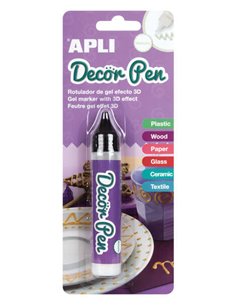 Apli Feutre de Gel 3D Métallisé - 25ml - Personaliza Facilmente Regalos, Objetos, Tarjetas, Detalles, Fotos, Carpetas - Couleur 