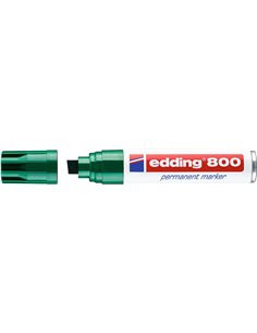 Edding 800 Feutre Permanent - Pointe Biselada - Trait entre 4 et 12 mm. - Rechargeable - Séchage Instantaneo - Couleur Vert