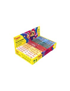 Jovi Présentoir de 30 Pastillas de Plastilina 50gr - Couleurs Basicos - Muy Moldeable - No Se Seca - Couleur Assorti