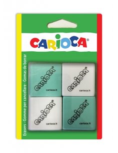 Carioca Pack de 4 Gomas Cuadradas - Couleur Varios