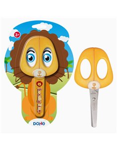 Dohe Tijera Scolaire Pour Niños - Acier Inoxydable - Puntas Redondeadas - Housse Pour les Feuilles - Design Leon