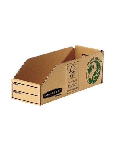 Fellowes Bankers Box Earth Bandeja de Carton 98mm - Montaje Manual - Carton Reciclado Certificacion FSC - Couleur Marron