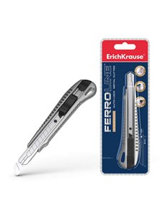 Erichkrause Cuter Metalico Avec Fijador Automatico - Système de Retencion de Cuchilla Autobloqueo - Partidor Incorporado - Coule