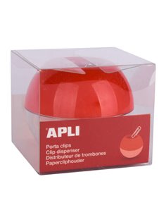 Apli Porta Clips Magnetico - Comprend 35 Clips Nº 1½ - Ahorra Espacio Avec Gran Capacité (Ø 70x60 mm) - Facile Apertura Pour Rec