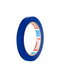 Tesa 60404 Ruban de Embalar Premium 12mm x 66 Metros - Fabricado en SPVC - Adhésif de Caucho Natural - Couleur Bleu