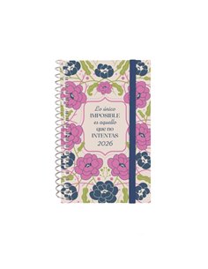 Finocam Design Collection Agenda de Spirale - Annuel 2026 - Couvercle Légère - Format E3 - 85x14x127mm - Semaine sur 2 pages Hor