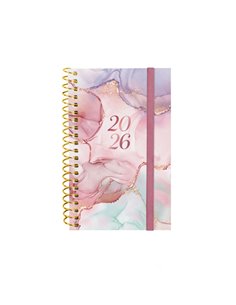Finocam Design Collection Agenda de Spirale - Annuel 2026 - Couvercle Légère - Format E3 - 85x14x127mm - Semaine sur 2 pages Hor