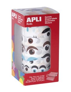Apli Gomets Ojos de Couleurs - 23 Formas Diferentes - 30 Feuilles Pretroqueladas - 1380 Gomets Par Rollo