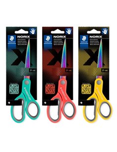 Staedtler Norix 965 Ciseaux Escolares 21cm - Feuilles de Acier Inoxydable Avec Apariencia de Titanio - Usage Diestro - Agarre Er