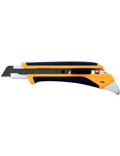 Olfa L5-AL Cutter Grande Avec Agarre Antidérapant - Bloqueo Automatico - Pua de Metal Duro - Canal de Acier Inoxydable - Usage A