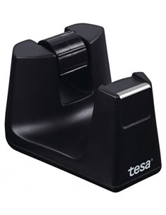 Tesa Smart Easy Cut Portarrollos de Sobremesa - Pour Utilizar Avec una Mano - Cuchilla de Sierra - Ocupa muy poco Espacio - Coul