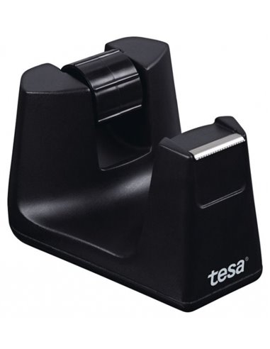 Tesa Smart Easy Cut Portarrollos de Sobremesa - Pour Utilizar Avec una Mano - Cuchilla de Sierra - Ocupa muy poco Espacio - Coul