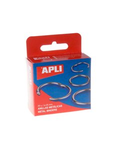 Apli Pack de 20 Anillas Metalicas Articuladas Ø25 mm