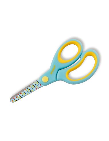 Dahle 54662 Kids Ciseaux Infantiles 13cm - Puntas Redondeadas - Acier Inoxydable - Mangos Ergonomicos Recubiertos de Goma - Coul