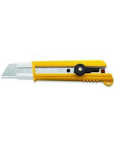 Olfa NH-1 Cutter Avec Bloqueo de Trinquete - Empuñadura de Goma - Canal de Acier Inoxydable