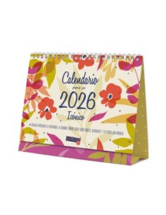 Finocam Talkual Calendario de Sobremesa - Annuel 2026 - 210x70x170mm - Espacio Pour Escribir - Couleur Assortis