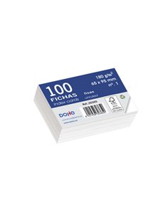 Dohe Pack de 100 Fichas de Cartulina 180gr Offset - Couleur Blanc