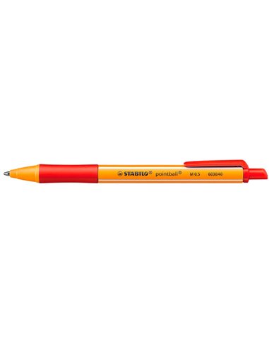 Stabilo Pointball Stylo à bille Retractil - Pointe de 1mm - Encre Avec Base de Aceite - Rechargeable - 79% Plastico Reciclado - 