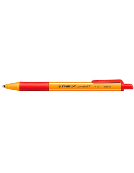Stabilo Pointball Stylo à bille Retractil - Pointe de 1mm - Encre Avec Base de Aceite - Rechargeable - 79% Plastico Reciclado - 