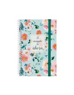 Finocam Design Collection Agenda de Spirale - Annuel 2026 - Couvercle Légère - Format E5 - 124x14x181mm - Semaine sur 2 pages Ho