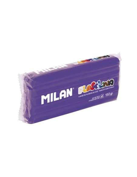 Milan Barra de Plastilina de 150gr - Base de Almidon de Maiz - Sans Gluten - Mezclables - Couleur Lila