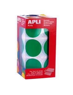 Apli Pack de 708 Gomets Redondos Ø 33mm - 59 Feuilles Pretroqueladas - Adhésif permanent - Idéal Pour Escuelas Infantiles et Col