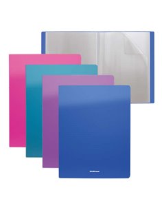 Erichkrause Carpetas Avec Fundas Matt Vivid - 20 Fundas A4 - Couleurs assorties