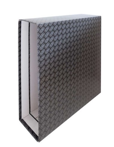 Elba Cajetin Pour Archivador - Taille Folio - Lomo de 85mm - Material de Carton Plastificado - Couleur Noir