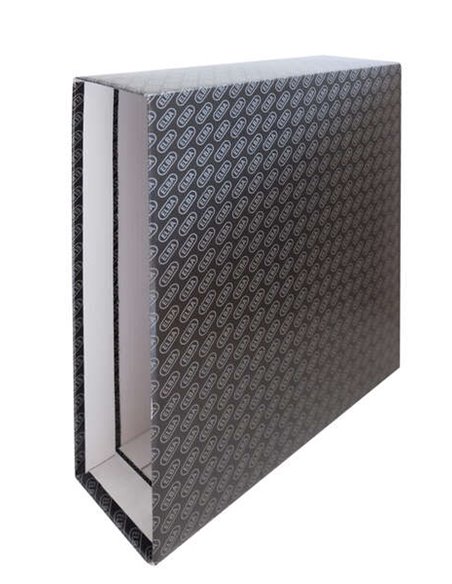 Elba Cajetin Pour Archivador - Taille Folio - Lomo de 85mm - Material de Carton Plastificado - Couleur Noir