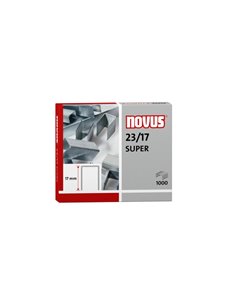 Novus 23/17 Super Boîte de 1000 Agrafes 23/17 Galvanizadas Pour Grapadoras de Gruesos