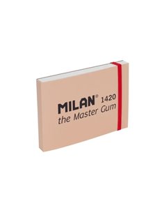Milan 1420 The Master Gum Bloc de 30 Feuilles Pour Acuarela - Taille A6 - Grano Fino de 300g/m² - Fermeture Avec Goma Élastique 