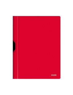 Dohe Dossier Avec Clip Metalico - Taille A4 - Fabricado en Polipropileno Opaco de 350 Micras - Couleur Rouge
