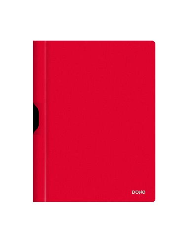 Dohe Dossier Avec Clip Metalico - Taille A4 - Fabricado en Polipropileno Opaco de 350 Micras - Couleur Rouge