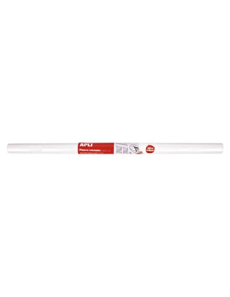 Apli Tableau Blanca Adhesiva en Rollo 675x1000 - Facile de Cortar et Pegar - Idéal Pour Presentaciones et Notas - Couleur Blanc