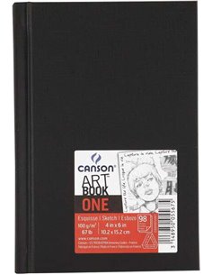 Canson Sketch One Fino Cahier de Dibujo Avec 98 Feuilles 100g 10.1x15.2cm - Couleur Blanc