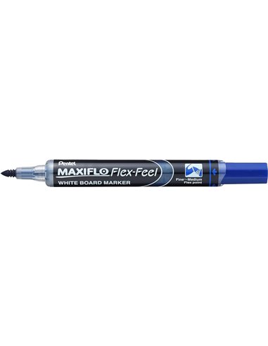 Pentel Maxiflo Flex-Feel Feutre Pour Tableau Blanca - Pointe Flexible 4.6mm - Trait de 1 à 5mm - Dosificacion de Encre mediante 