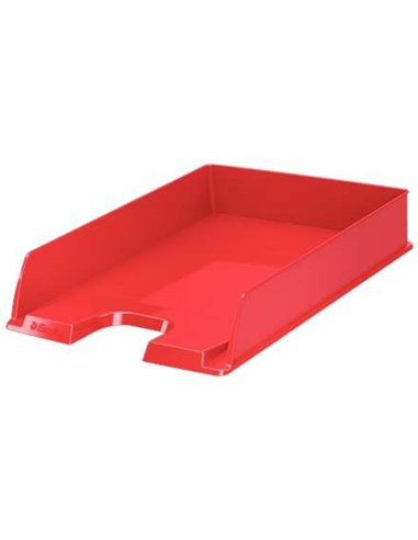 Esselte Europost Vivida Bandeja Portadocumentos - Format Vertical - A4 - Espacio Pour Etiqueta Identificativa - Couleur Rouge