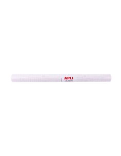 Apli Rollo de Polipropileno Transparent 3x0.50m 80 micras - Adhésif Reposicionable - Système Easy Peel - Cuadricula de Precision