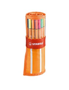 Stabilo Point 88 Pack de 30 Feutre de Pointe Fina de Fibre - Trait de 0.4mm. - Encre Avec Base de Eau - Adapté Pour Reglas et Pl